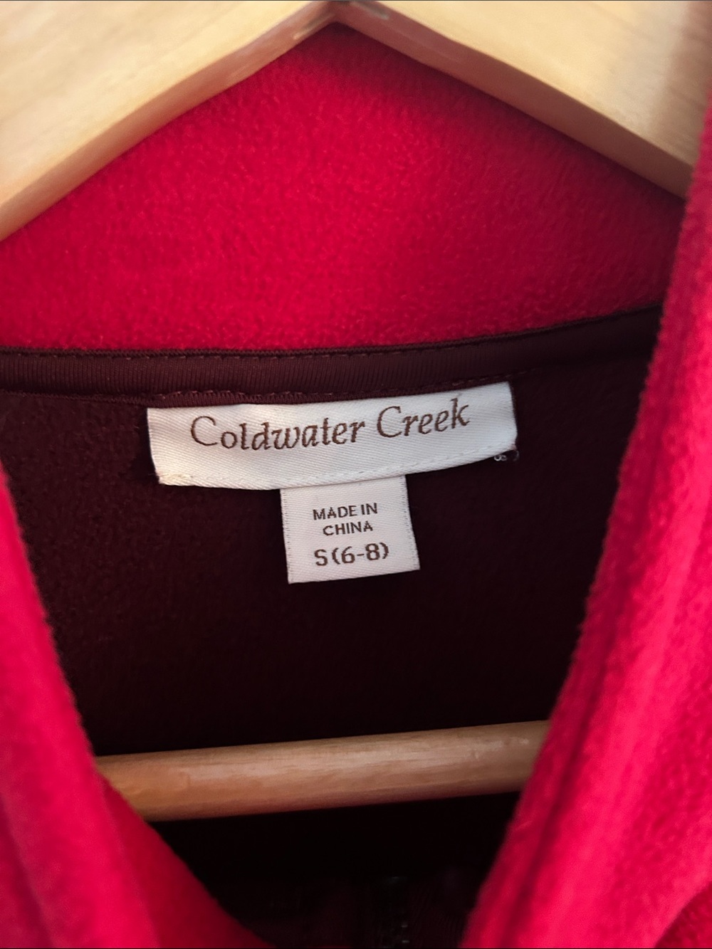 Coldwater Creek Red Zip-Front fleece Jacket, Size Small (6-8) Women’s - Picture 2 of 10